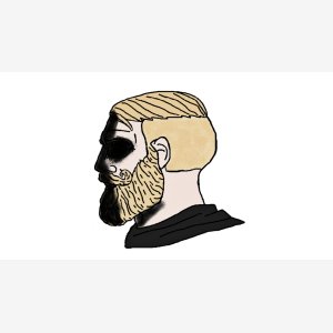 Sad Chad Empty Template   Noir